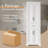 70.8" Freestanding Bathroom Cabinet With Center Drawer, Wood Storage Bathroom Cabinet With 4 Doors