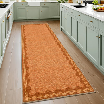 Tapis festonné et lavable pour tapis de chambre à coucher moderne