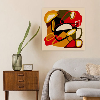 Contemporary Art Abstract Modern Retro Art