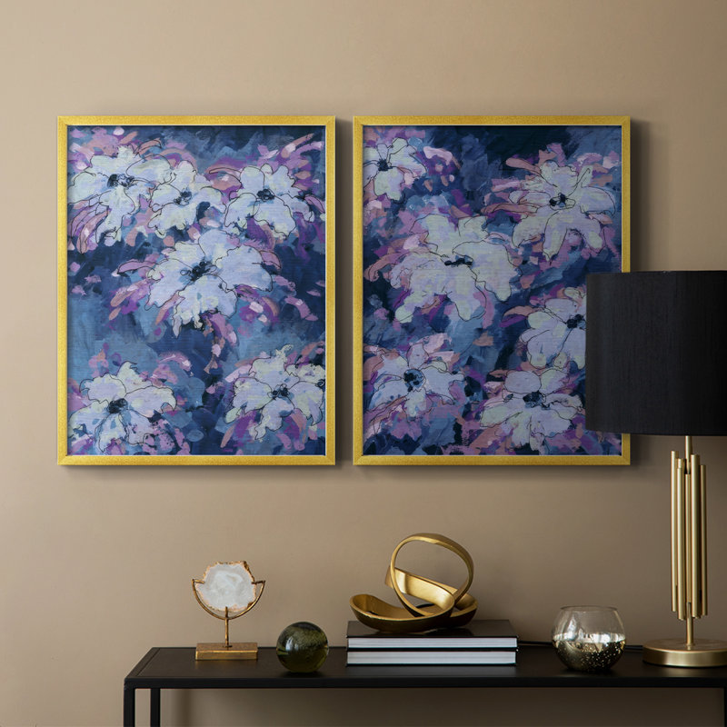 «Hidden Blooms I», reproduction encadrée de qualité supérieure - prête à être accrochée - aucun clou requis - aucun clou requis