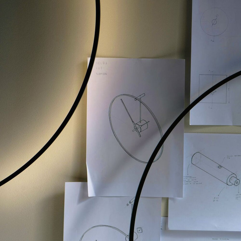 Ombra Aluminium Skeleton Wall Clock