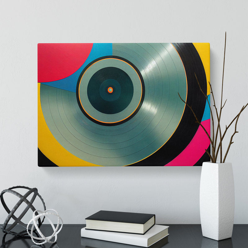 Magical Vinyl Record Abstract - Wrapped Canvas, 35cm H x 50cm W x 3cm D