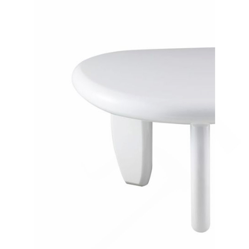 Table de bout blanche ultrabrillante