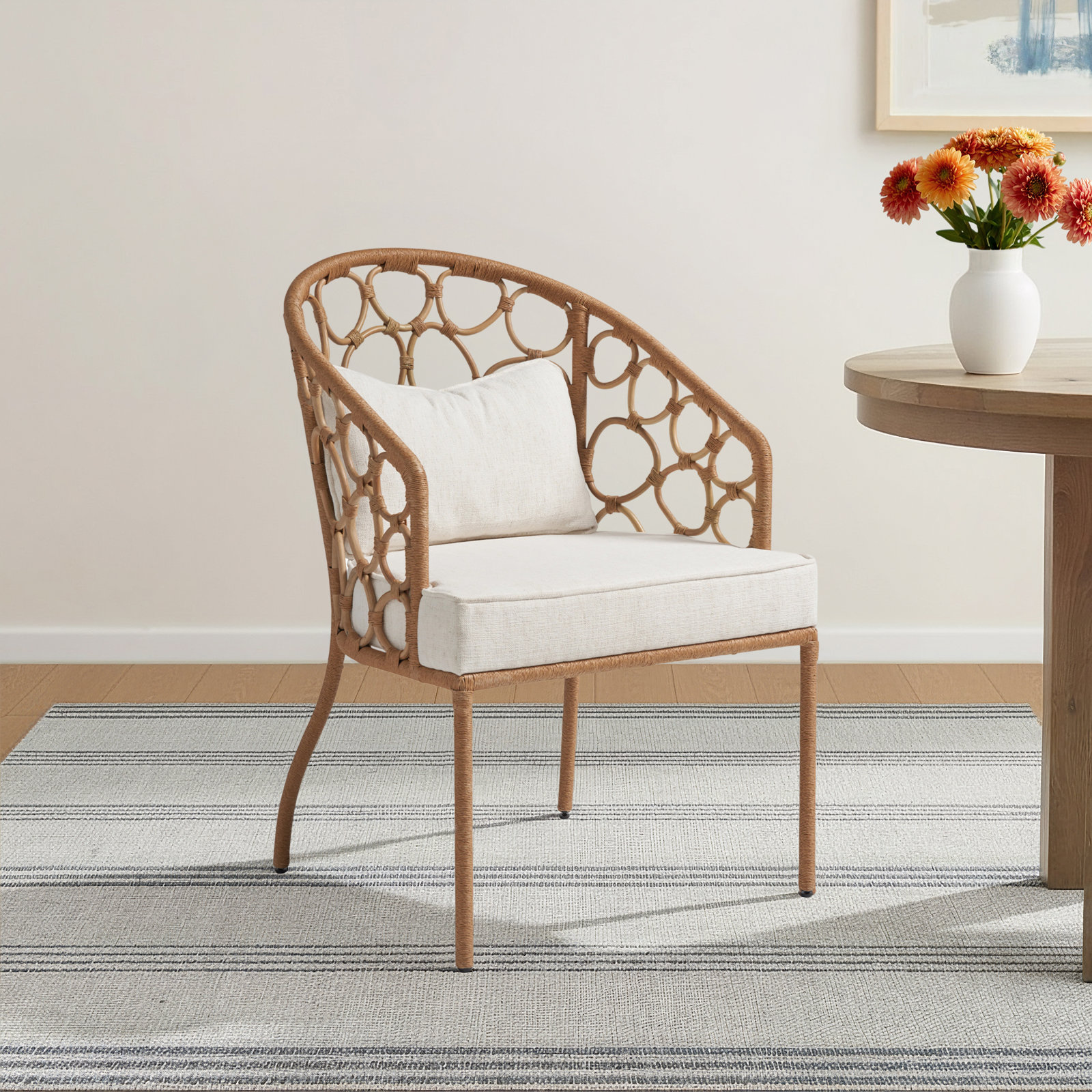 Rosalie Dining Armchair, Natural