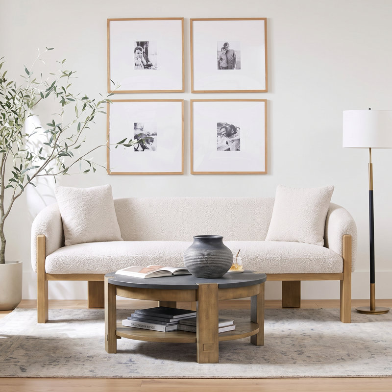 Canapé 3 places Caradon, Almond Cushion/Light Ash Frame