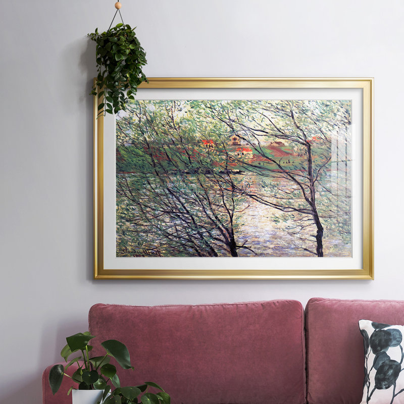 " The Isle Grande ", Gold, 27" H x 39" W x 1.5" D