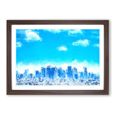Tokyo Japan Skyline in Abstract - Picture Frame Graphic Art Print