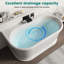 Baignoire autoportante de 59 po à surface solide avec trop-plein et bonde escamotable 59 po