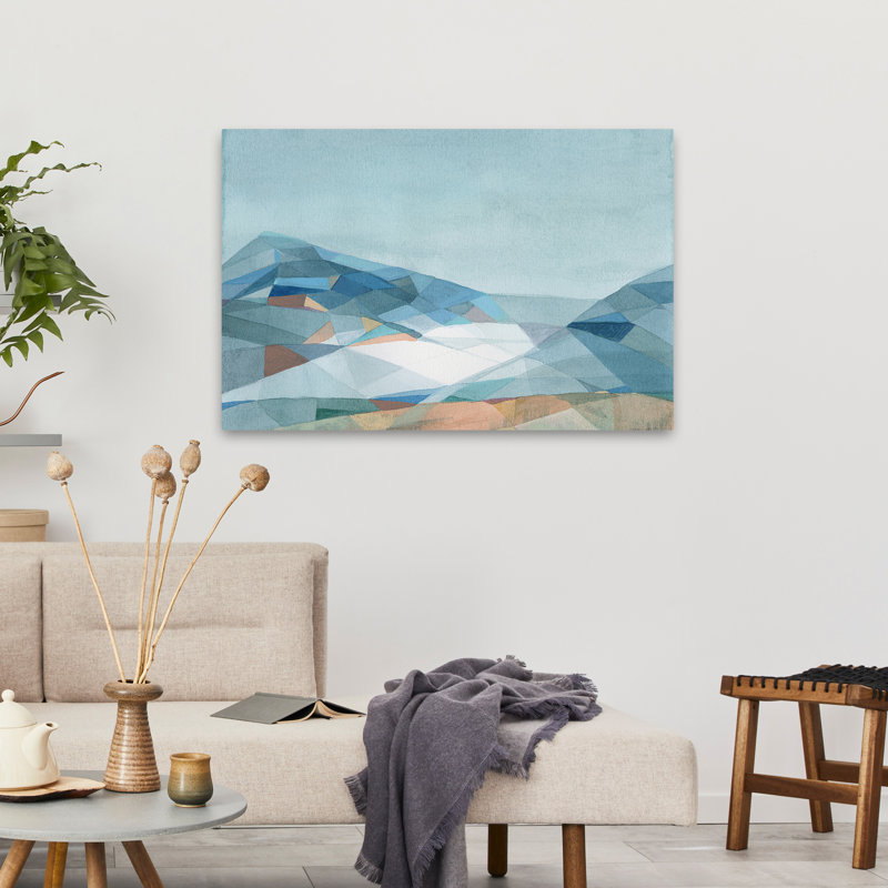 Abstract - Geometric Mountain V2, 24" H x 36" W