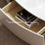 Table basse moderne minimaliste ovale en pierre frittée