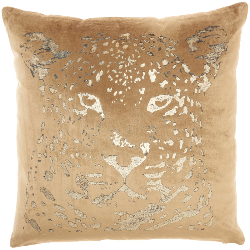  Square Pillow Cover & Insert, Beige/Gold