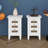 3 Drawers Rattan Nightstands Set Of 2, Wooden End Table With Rattan-Woven Surface, Bedside Table Storage Side Table