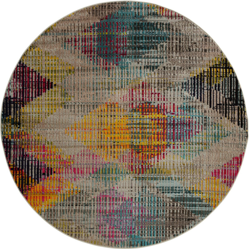  Chromatic Rug, Round 6'1"