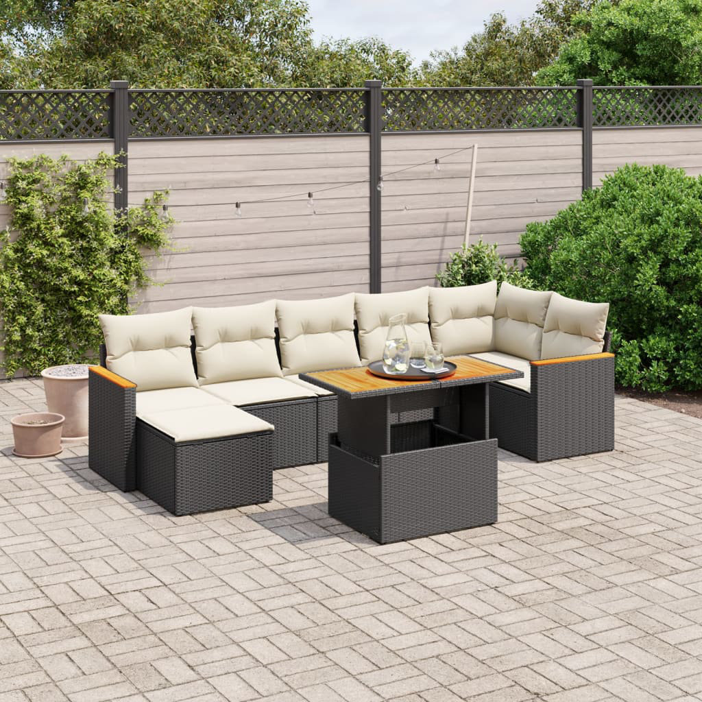 Vidaxl 8-Tlg. Garten-Sofagarnitur Mit Kissen Poly Rattan