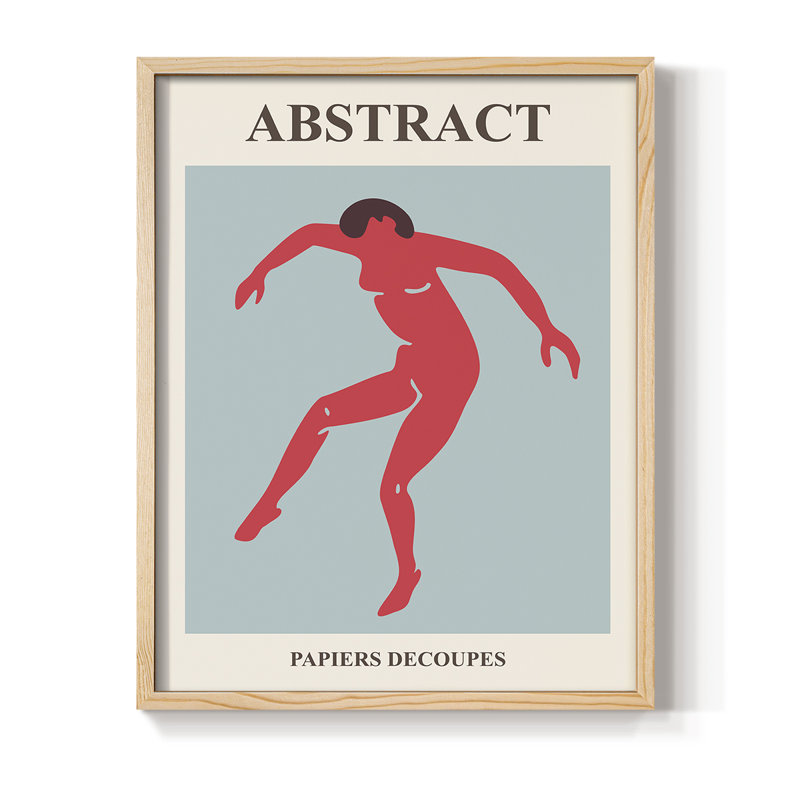Matisse C XXV, reproduction d'art encadrée - bois massif, H 15 po x l 12 po