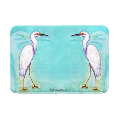 Snowy Egret Bath Mat