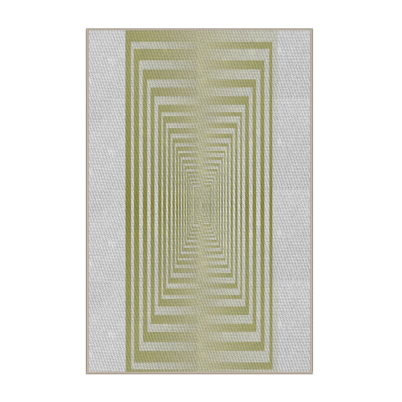 Tapis gris/vert à motifs, Rectangle 5 pi x 7 pi