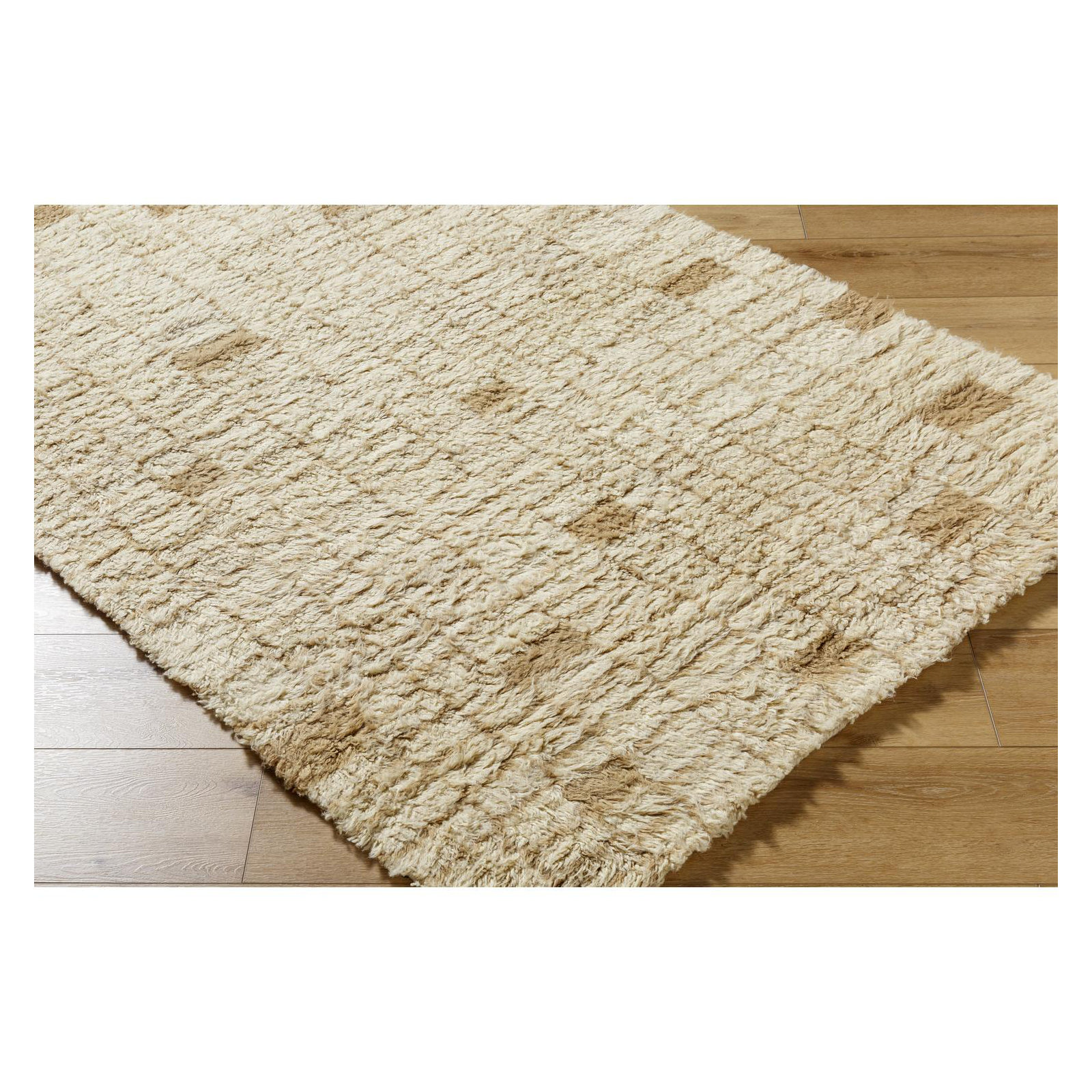 Anemone Hand Tufted Wool Tan Rug, Rectangle 2' x 3'