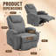 Fauteuil de massage inclinable avec fonction pivotante et berçante-1351929048