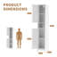 Multi-Functional Narrow Storage Cabinet, 66'' Tall Narrow Bathroom Cabinet & Adjustable Shelves-438040010
