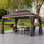 Pavillon de jardin en aluminium, double toit pour l'extérieur