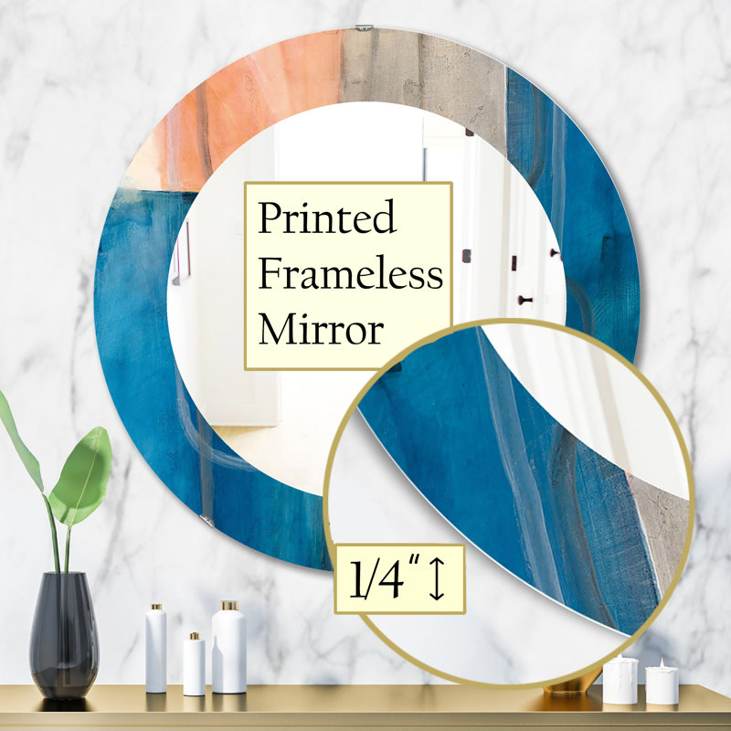Modern Modern - bleu - miroir moderne, H 31,5 po x l po