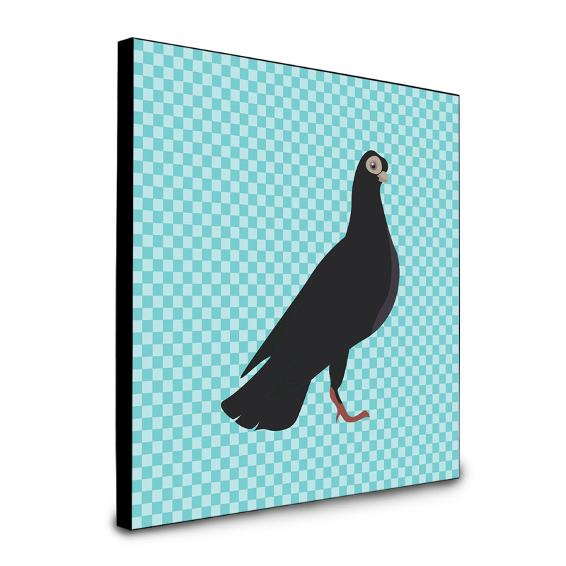 Panneau mural d’art highflyer pigeon budapest Seine, bleu