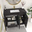 Meuble-lavabo autoportant 41,7 po Monterey + lavabo en acrylique noir renforcé (portes à gauche)-994620316