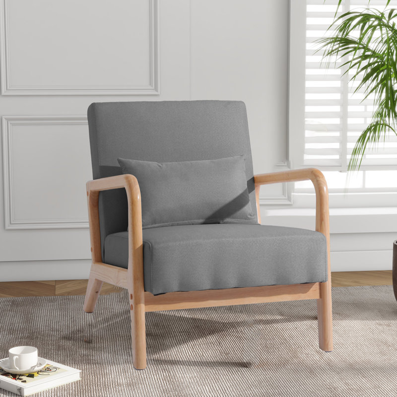 Jyrin 66Cm Wide Armchair, Grey Green Corduroy