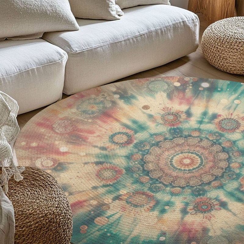 Tapis tressé chatoyant, Rond 5 pi