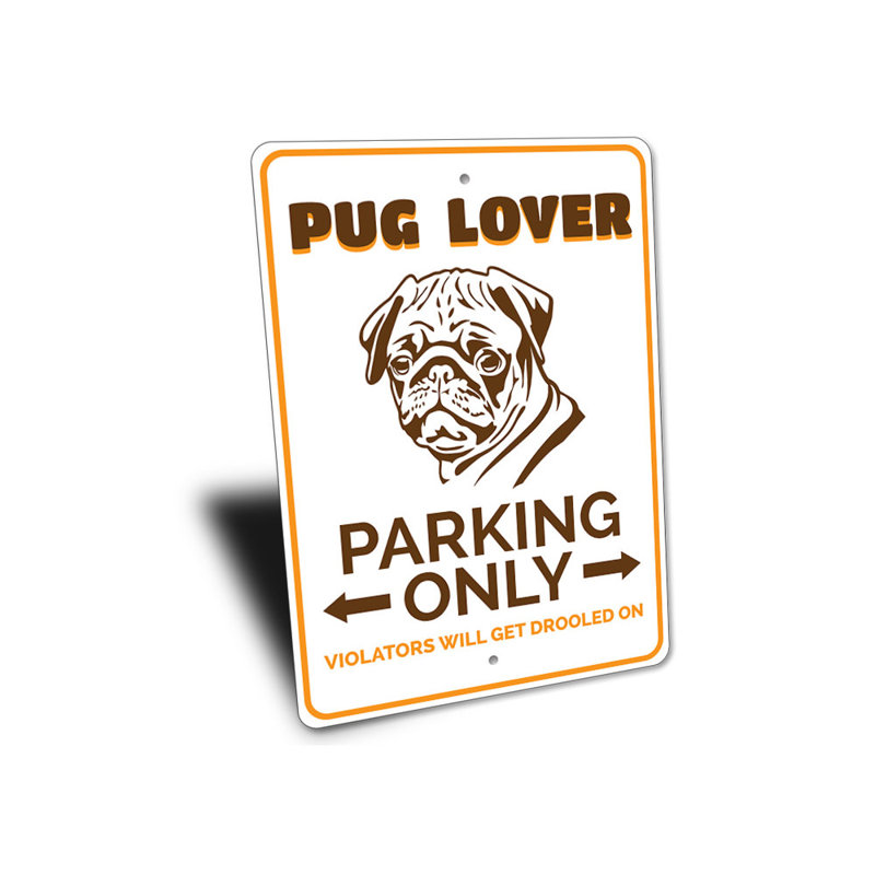 Pug Lover, H 14 po x l 10 po x P 0,04 po