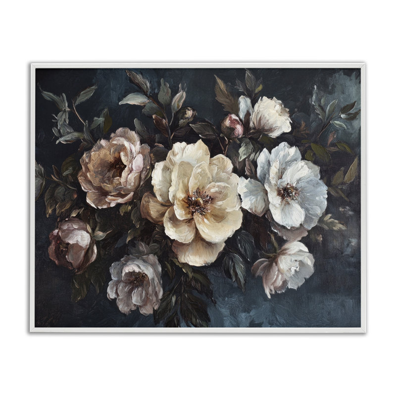 «Bold Vintage Blooms», art de la giclée encadrée par Petal Prints Design, H 11 po x l 14 po