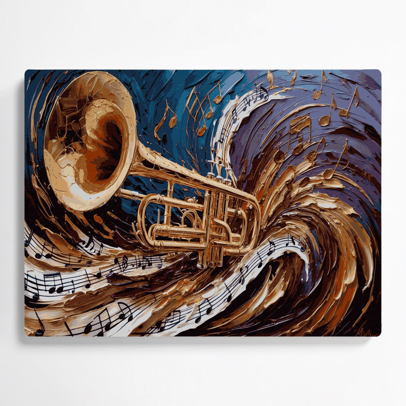 Art mural en métal noir Music Trombone, H 12 po x l 18 po