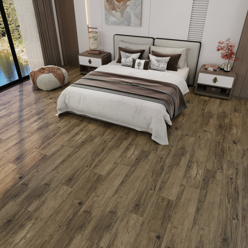 7.17 In. X 48 In. 22Mil 6Mm Waterproof SPC Rigid Core Luxury Vinyl Plank Flooring, Oaktree Brown