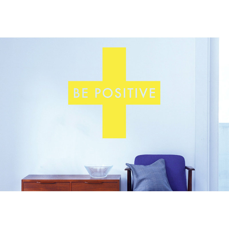 Wall Decal, 40" H x 40" W, Bright Yellow