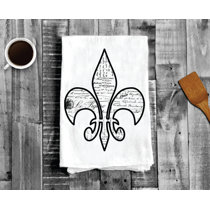 Fleur de lis Pattern – Neutral Brown and Biege Earth Tones Hand & Bath Towel  by Avenie