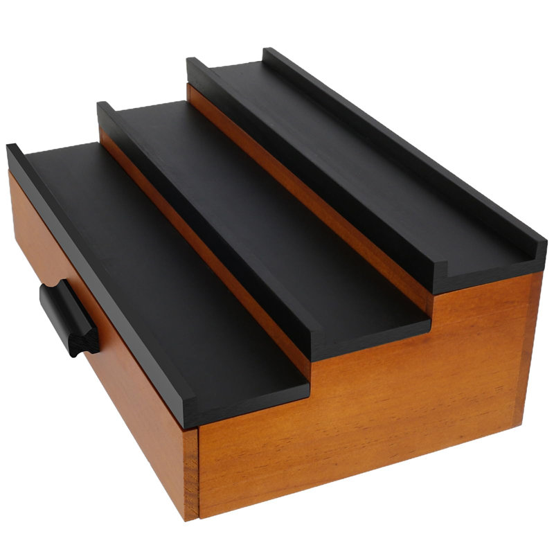 Wood Makeup Organiser, Matte Black