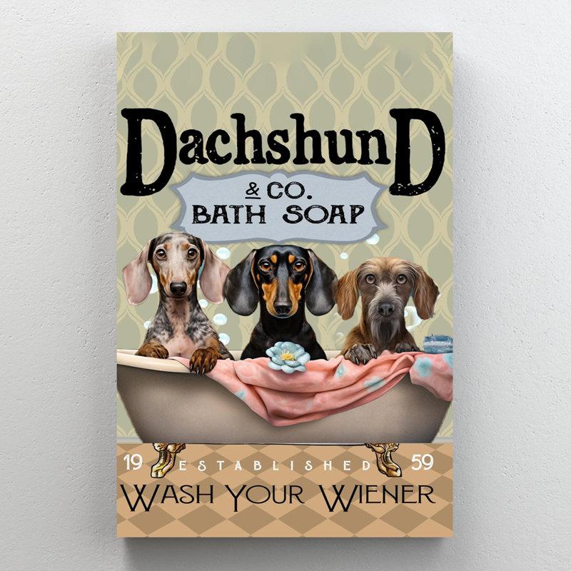 " Dachshund Bath Soap 1 ", 20" H x 16" W x 1.25" D