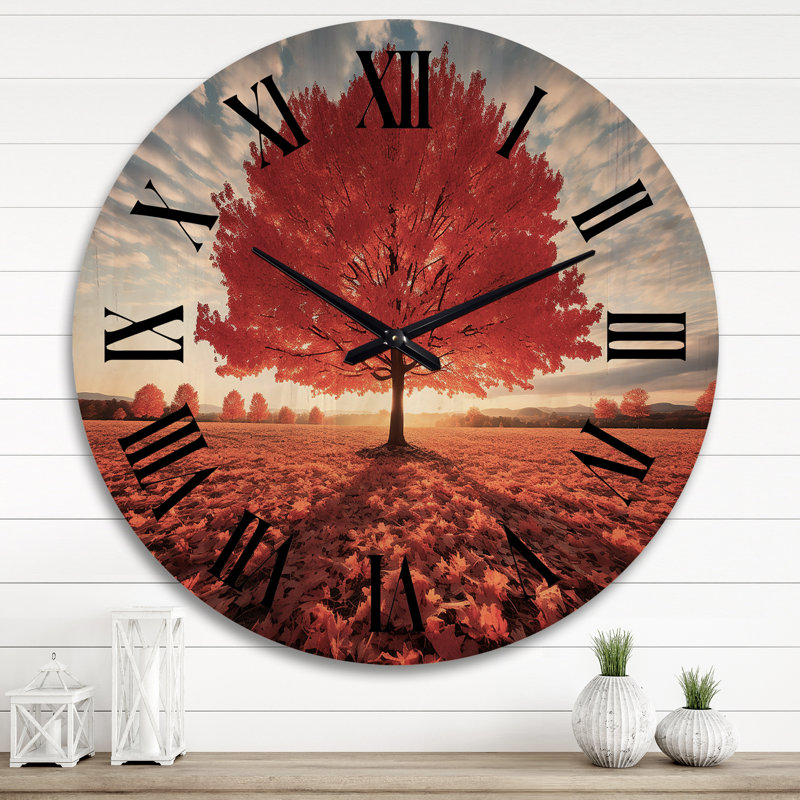 Horloge murale en bois massif Nicut, Très grand