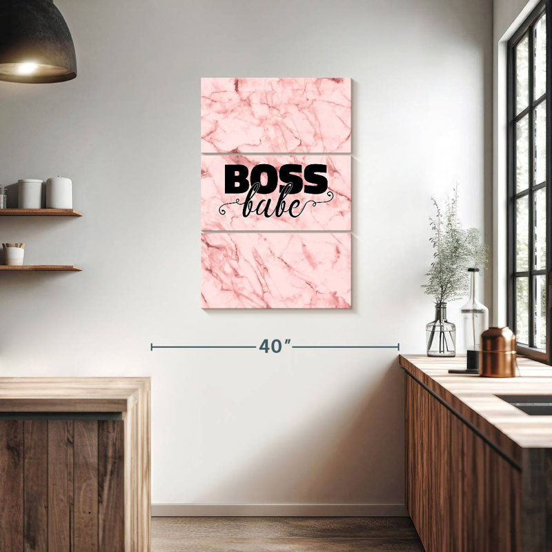Tergel Boss Babe Girl Power Quote, 38" H x 24" W