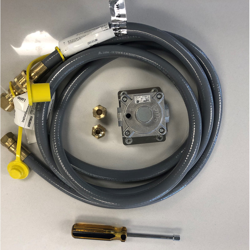 Ensemble de conversion pour barbecue au propane liquide / gaz naturel Mont Alpi avec régulateur et tuyau de 10 pieds pour MAi400 / MAi805 / MAi400-D / MAi805-D / MAi400-BSS / MAi805-BSS Original Deluxe et Black Series + MA-957 / MABi400 / MABi805 / Grils Artwood pour l'extérieur - Mangg