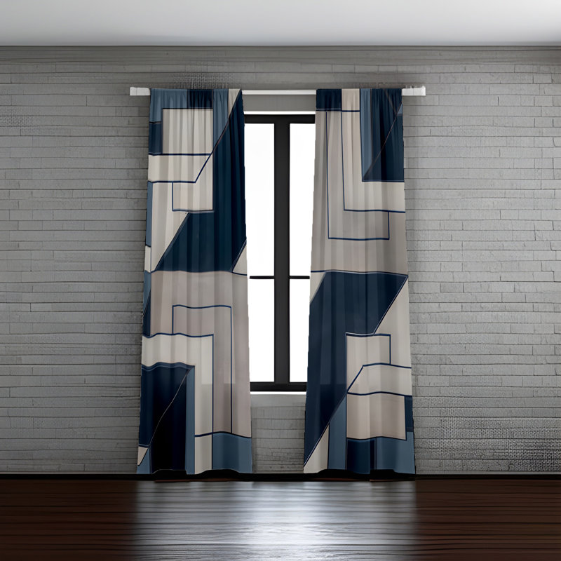 Rideau en polyester Ameia, L 20 po x L 52 po