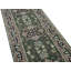 Hand-Knotted High-Quality Green and Beige Runner