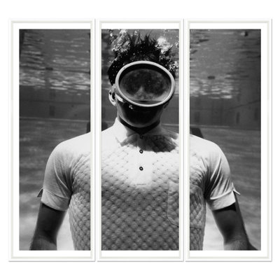 Man Underwater Giclee Print by Leonard Nones