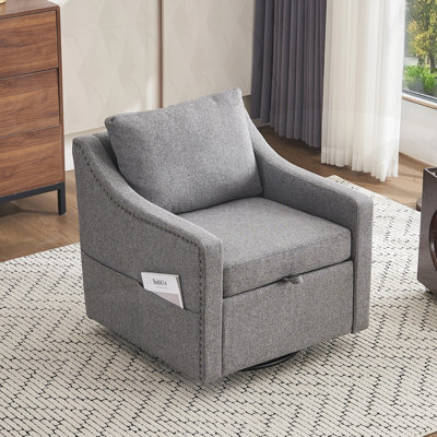 Fauteuil d'appoint pivotant en tissu