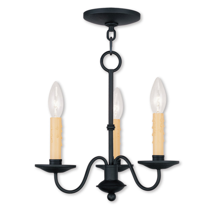 Lustre classique / traditionnel à 3 lumières de style bougie Analogia