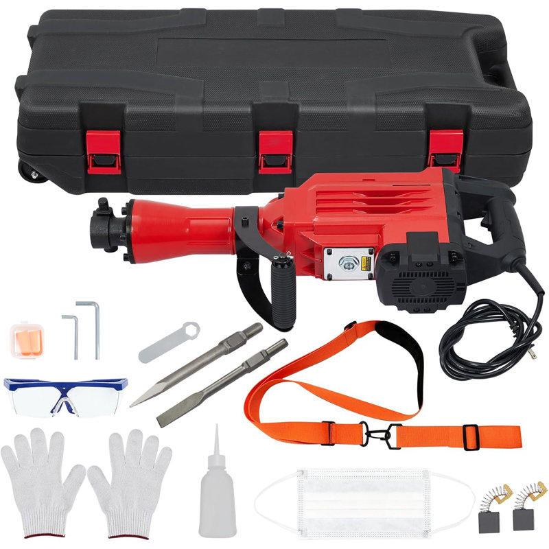 Jackhammer 1700W 65A, ensemble de 3 pièces, cuivre aluminium, 220V