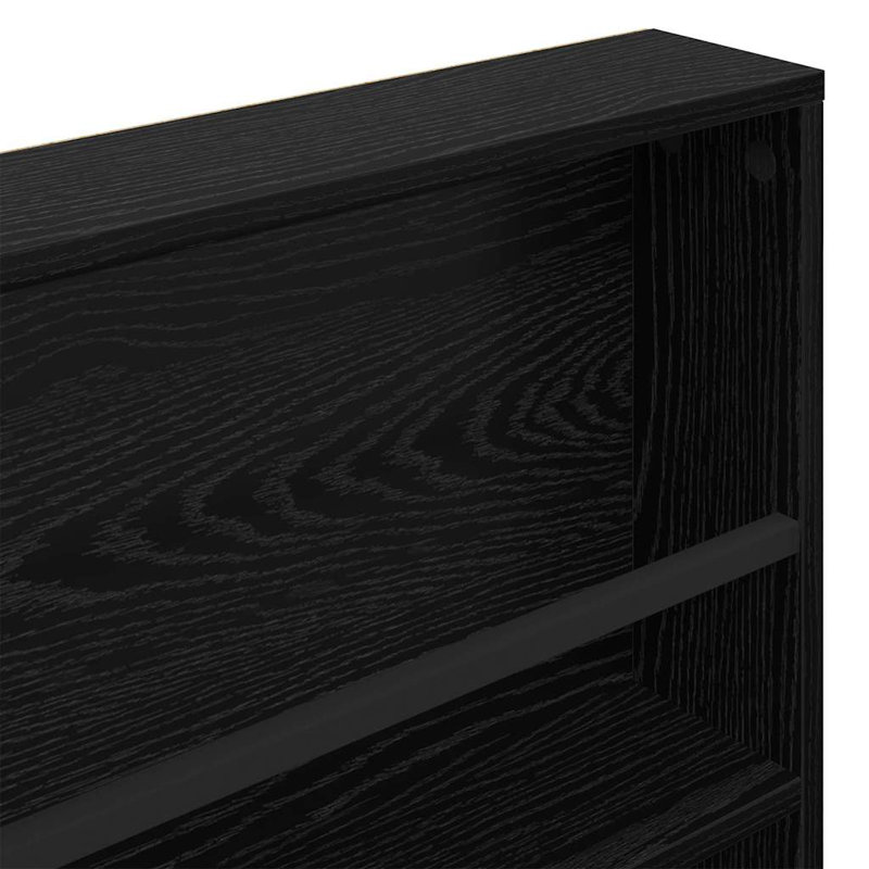 Wood Magazine Rack, Black