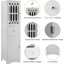 Board Bathroom Cabinet Tall - White With Drawer, Doors And Simple Assembly Adjustable Shelf, Drawer &-597091160