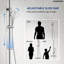 Thermostatic Shower System with Rain Shower, Chrome-134034048